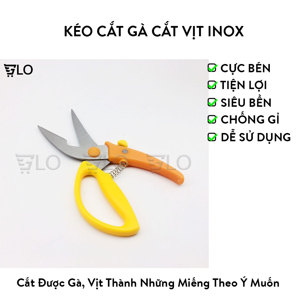 Kéo Cắt Gà Cắt Vịt Inox