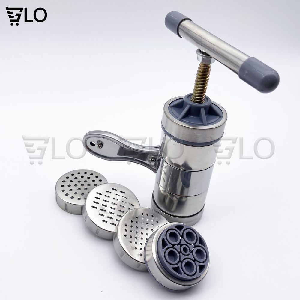 Khuôn Máy Ép Làm Bún Tươi, Mỳ Sợi, Mì Nui Mini 5 Đầu Cắt Inox Cho Nhà Bếp Gia Đình