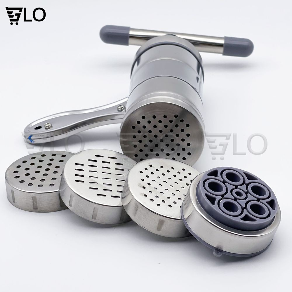 Khuôn Máy Ép Làm Bún Tươi, Mỳ Sợi, Mì Nui Mini 5 Đầu Cắt Inox Cho Nhà Bếp Gia Đình