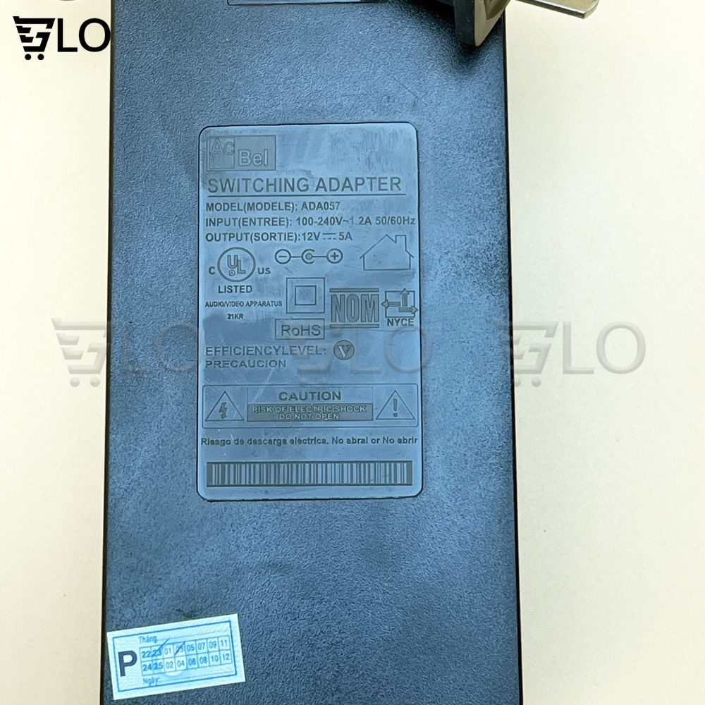 Cục Nguồn Adapter 12V 5A Sạc Cho Laptop, Máy Bơm, Thiết Bị Gia Dụng
