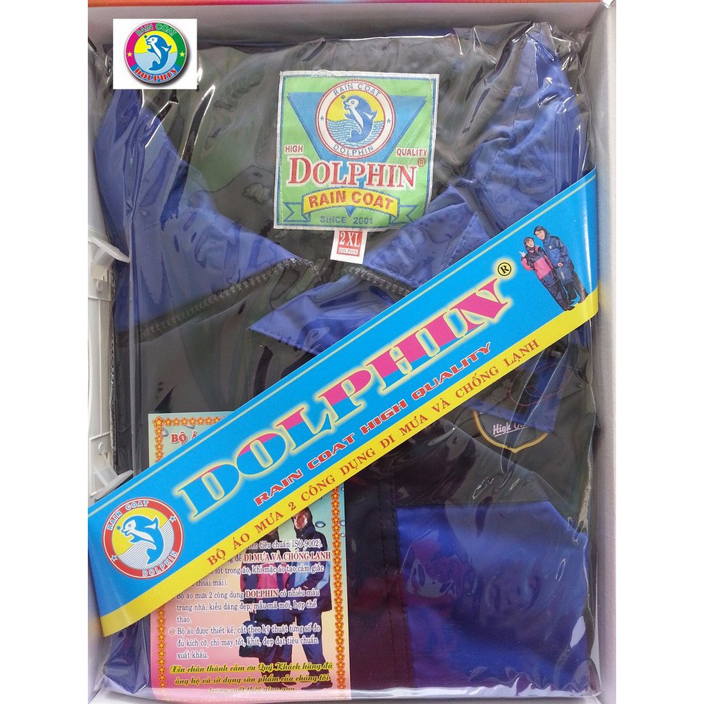 Áo mưa bộ 2 lớp Dolphin G1 thời trang