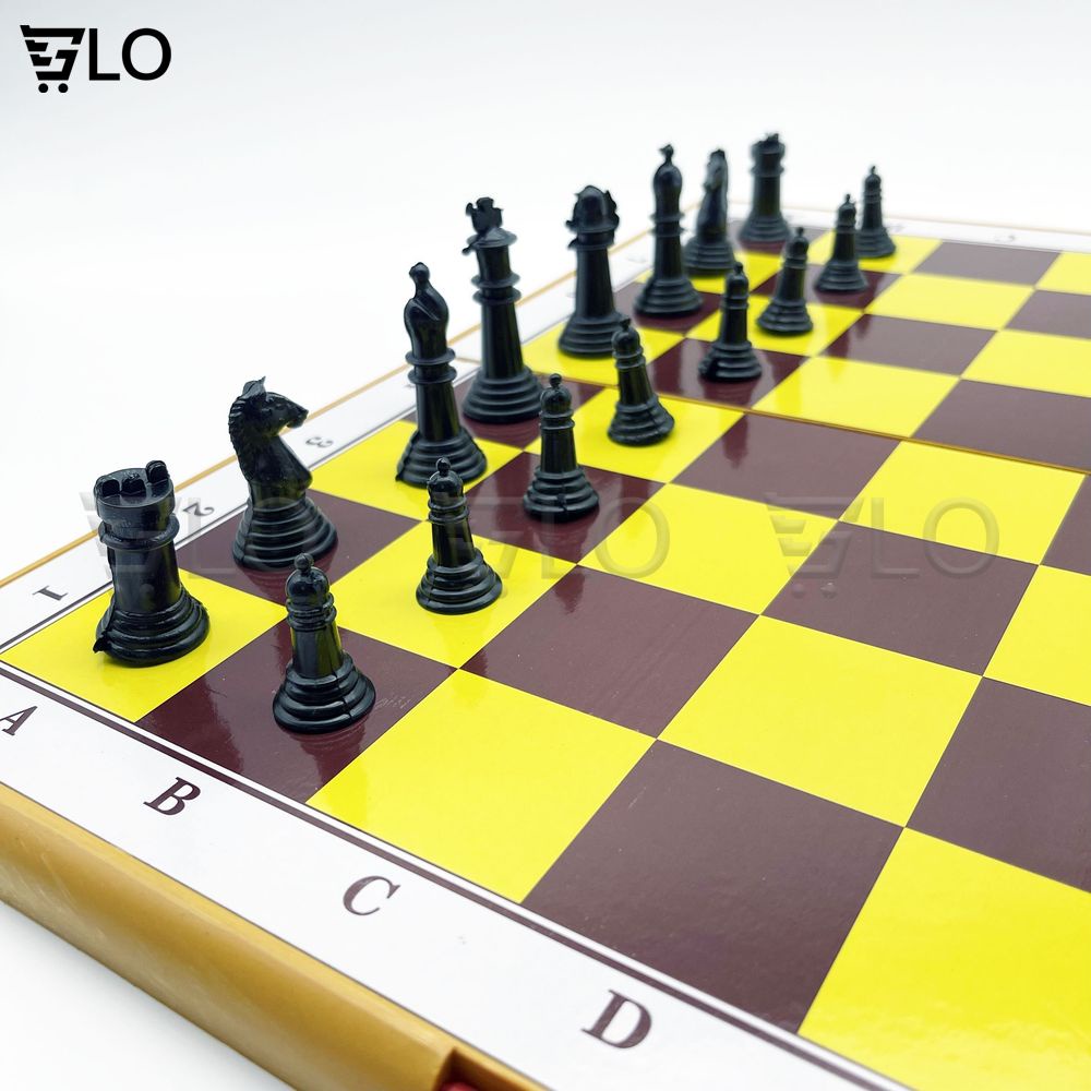 Bộ Cờ Vua Cỡ Lớn Chuẩn Quốc Tế Hộp Nhựa Xếp Gọn Kích Thước 42x42cm