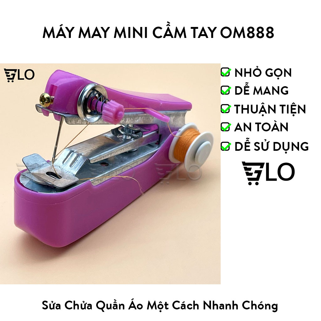 Máy May Mini Cầm Tay Om888 Nhỏ Gọn Tiện Lợi