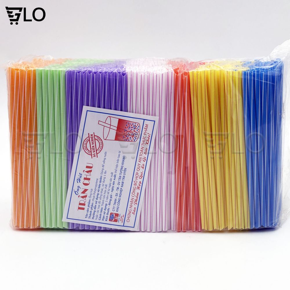 Ống Hút Nhựa Cứng Nước Mía Bịch 500g Có 1 Đầu Nhọn