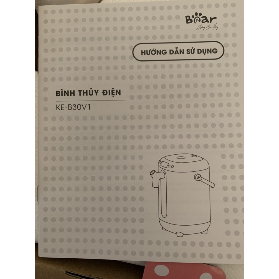 Bình thuỷ Bear 3 Lít -5 lit /Bh 12 tháng