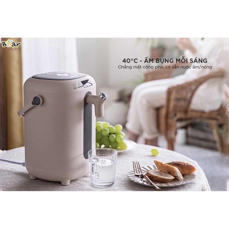 Bình thuỷ Bear 3 Lít -5 lit /Bh 12 tháng