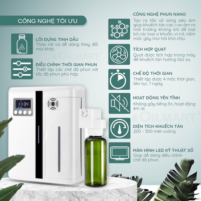 Máy xông tinh dầu công nghiệp công suất lớn, diện tích lớn 300m vuông