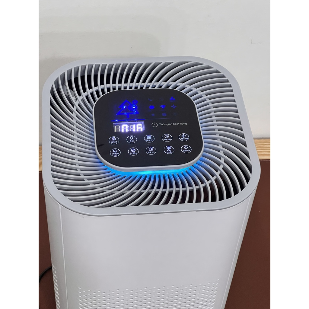 Máy Lọc Không Khí NANOMAX A-01, Bộ Lọc HEPA 4 Lớp Lọc Bụi Mịn, Màn Hình Cảm Ứng Tích Hợp Điện Thoại Thông Minh (40m2)