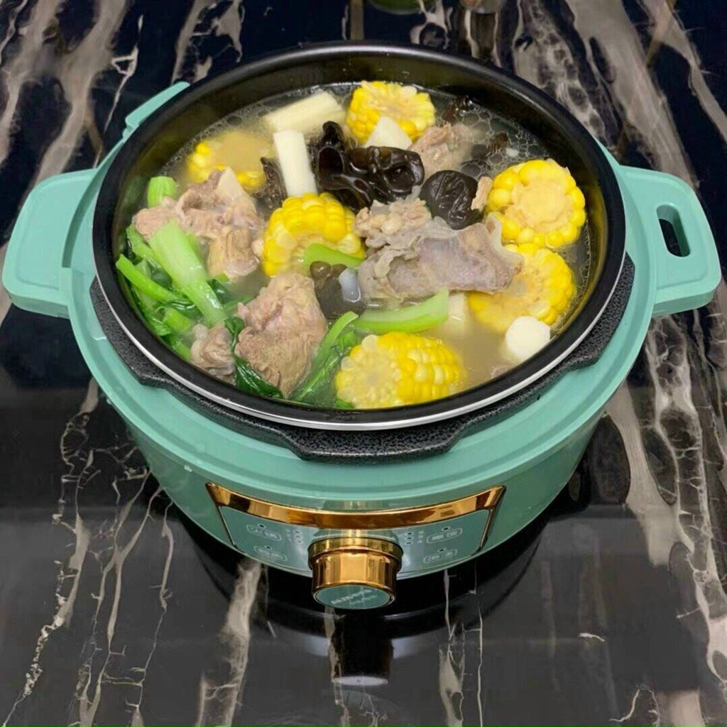 Nồi áp suất lẩu BẢN TIẾNG vIỆT 4 lit, nướng,hầm cháo, hầm xương củ quả, hầm thịt... đa năng, tinh tế sang .g.
