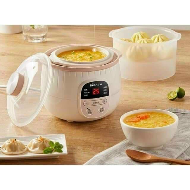 Nồi ninh hầm các thuỷ Bear 0.8 lit( PHIÊN BẢN TIẾNG ANH), nấu cháo, nấu chè, hầm gà.