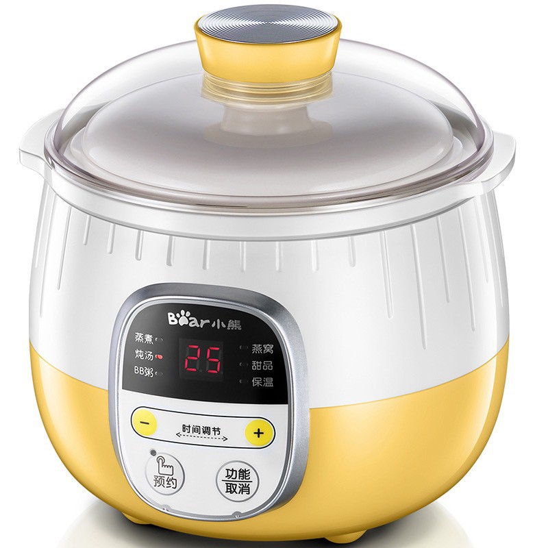 Nồi ninh hầm các thuỷ Bear 0.8 lit( PHIÊN BẢN TIẾNG ANH), nấu cháo, nấu chè, hầm gà.