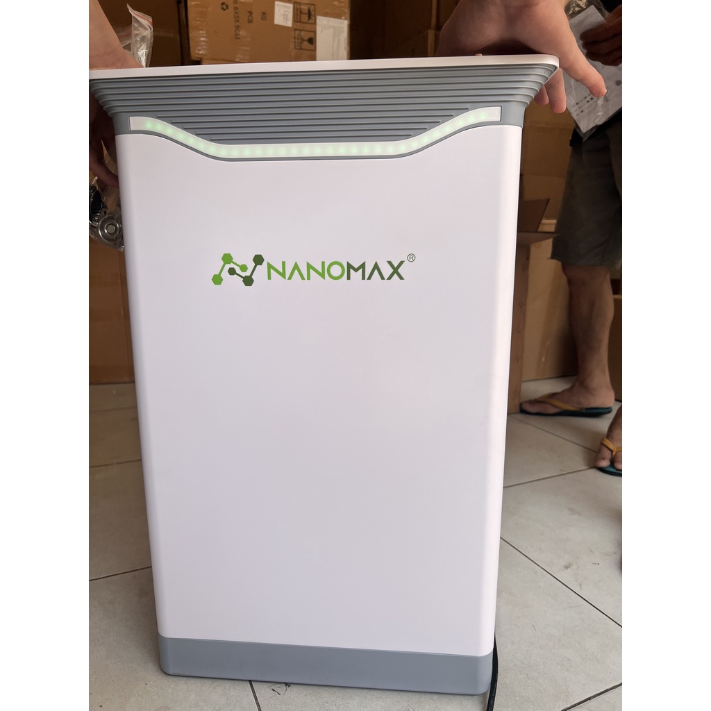 Máy Lọc Không Khí NANOMAX A-01, Bộ Lọc HEPA 4 Lớp Lọc Bụi Mịn, Màn Hình Cảm Ứng Tích Hợp Điện Thoại Thông Minh (70m2)