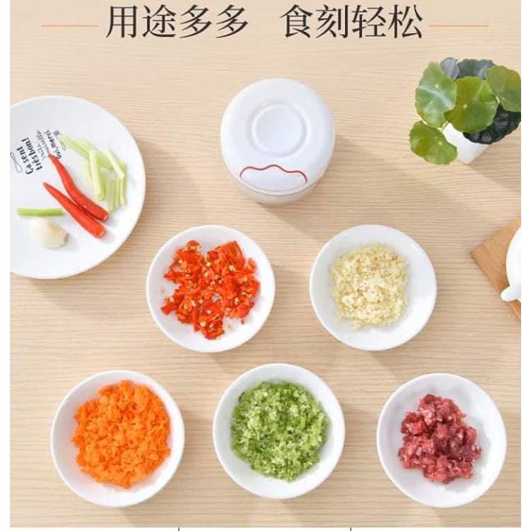 Xay tỏi ớt mini bằng tay Mini Food Chopper, máy xay thịt thực phẩm - Mian mart giúp bạn tiết kiệm thời gian khi vào bếp