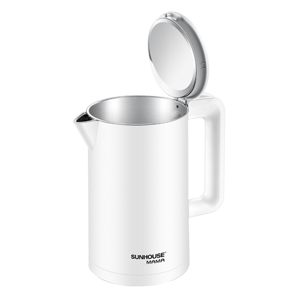 Bình đun siêu tốc 1.7 lít Sunhouse Mama SHD1386W chất liệu inox 2 lớp - Bảo hành chính hãng 2 năm