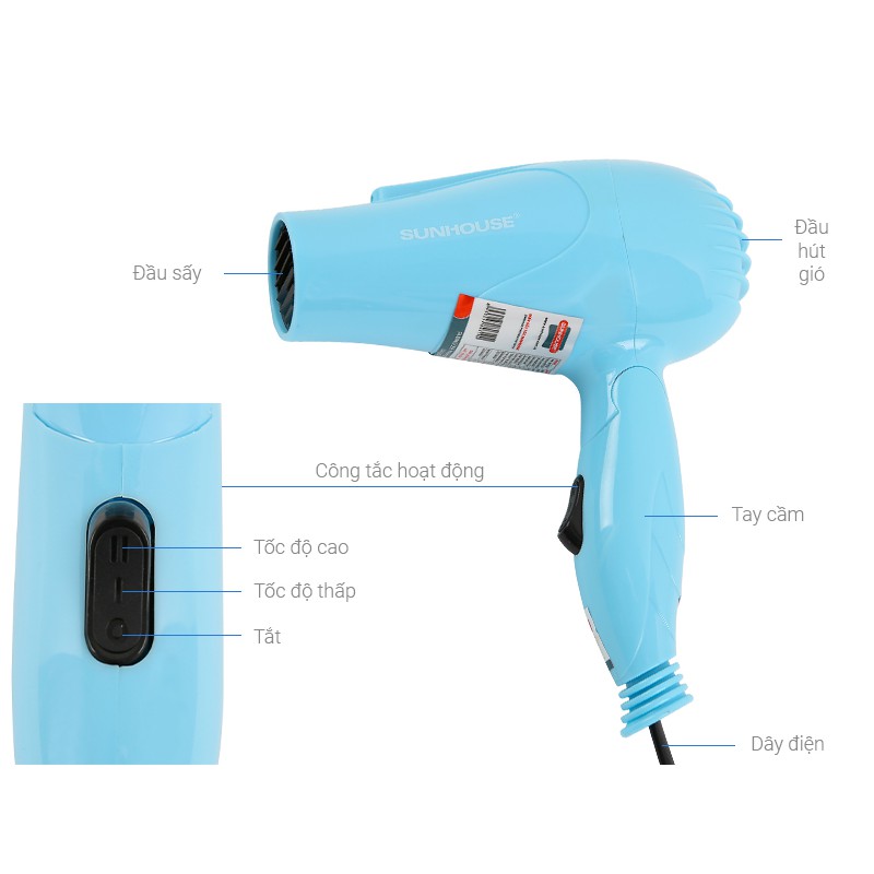 Máy sấy tóc Sunhouse SHD2305 giá rẻ - Chính hãng