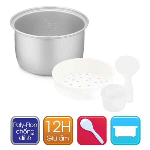 Nồi cơm điện Sharp 1.8 lít KS-181TJV - Hàng chính hãng bảo hành 12 tháng toàn quốc