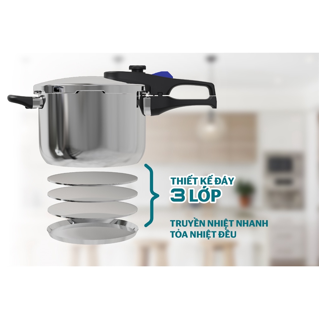 Nồi áp suất đáy từ inox 304 Sunhouse Mama SHG9906M/SHG9906M1