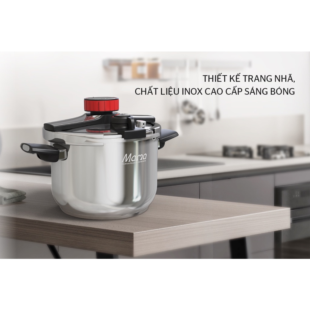 Nồi áp suất đáy từ inox 304 Sunhouse Mama SHG9906M/SHG9906M1