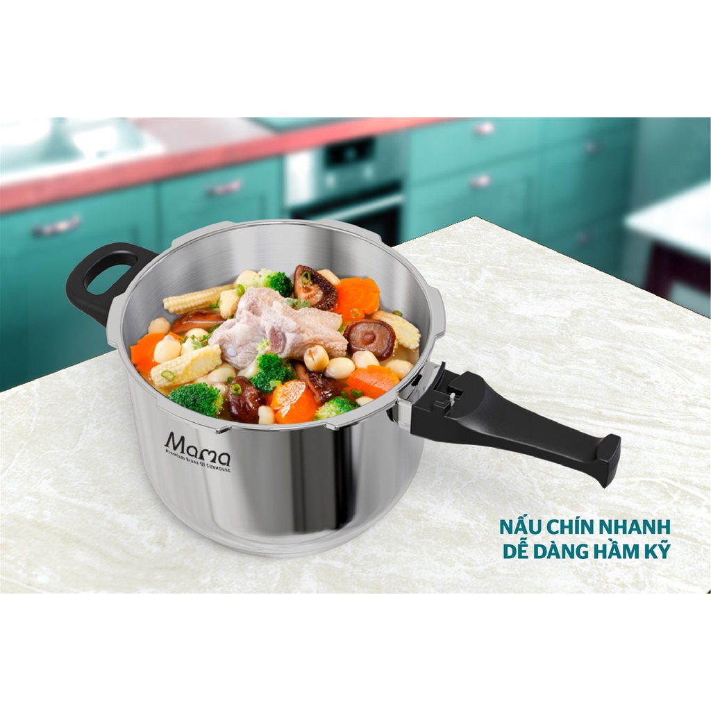 Nồi áp suất đáy từ inox 304 Sunhouse Mama SHG9906M/SHG9906M1