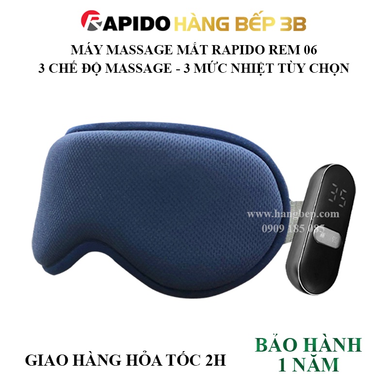 Máy massage mắt Rapido REM 06 - Lưu thông máu, giảm quầng thâm - Massage đúng huyệt theo chuyên gia