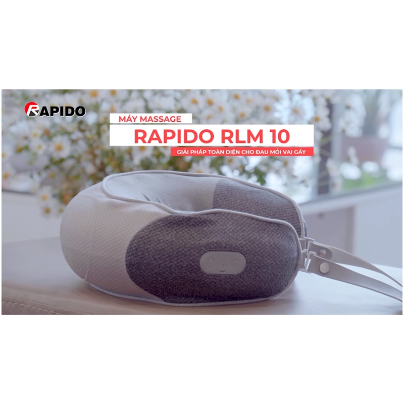 Máy massage cổ Rapido RNM 010 - Công nghệ xoa bóp nhiệt - Phù hợp với dân văn phòng, mang đi du lịch