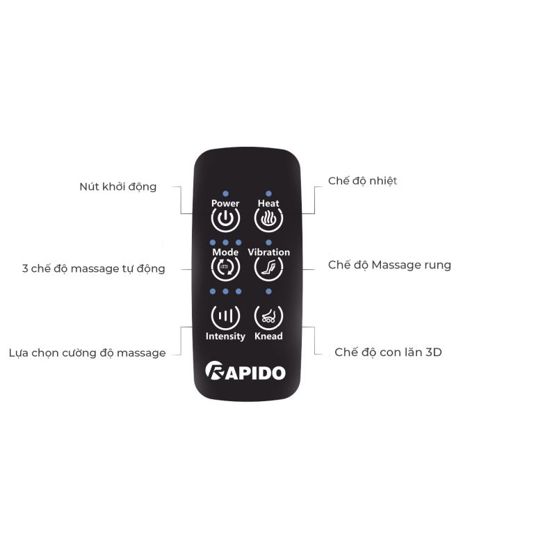Máy massage chân Rapido RLM60 - Massage từ vùng bắp chân đến bàn chân - Hàng Bếp 3B
