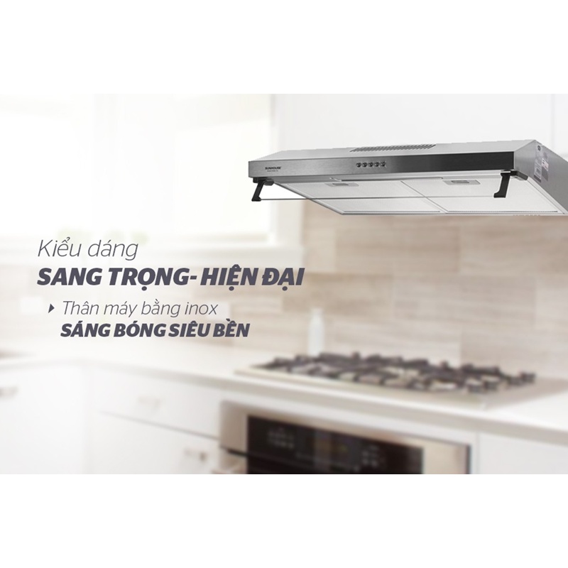 Máy hút mùi Sunhouse SHB6118I/SHB6118B độ ồn thấp - Hàng Bếp 3B