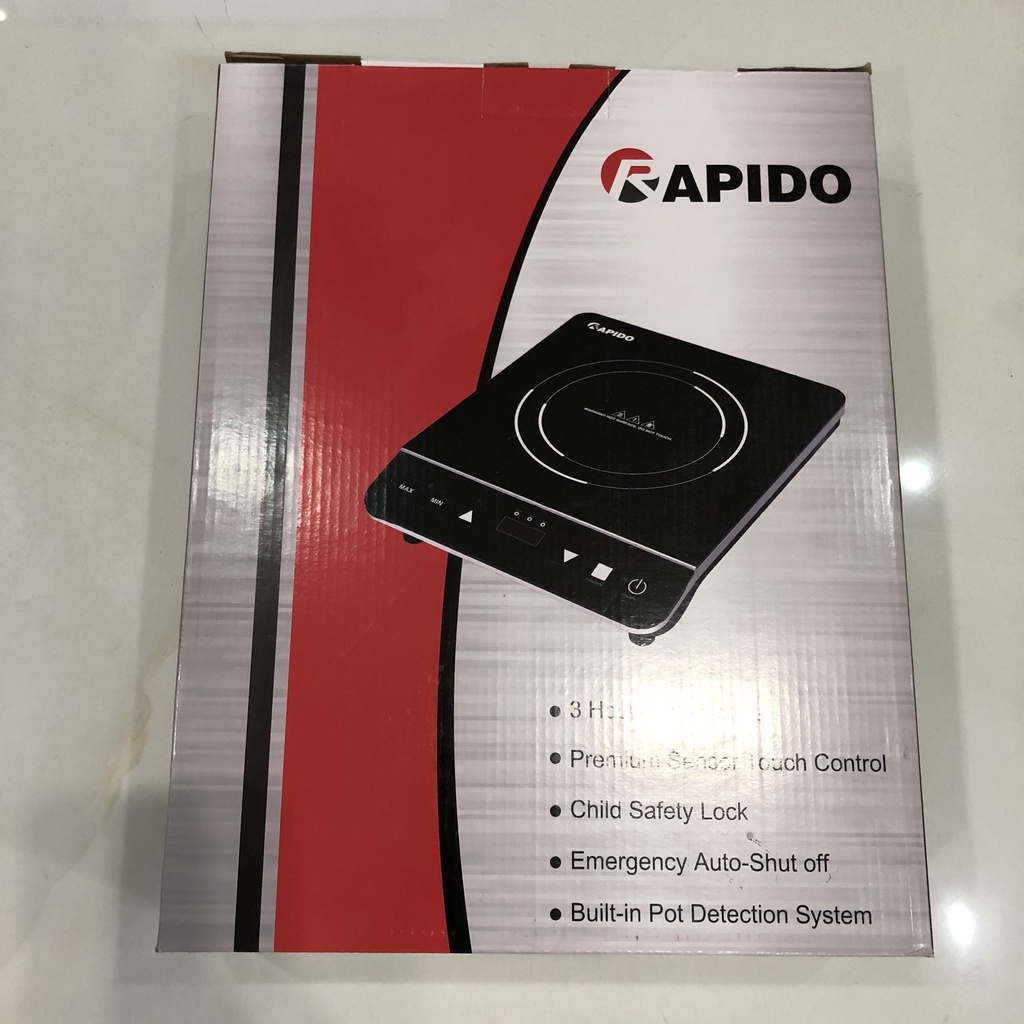 Bếp điện từ đơn Rapido RI2000ES công suất 2000W - Bảo hành 12 tháng - Hàng Bếp 3B