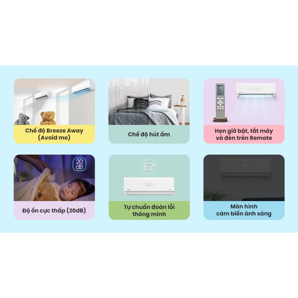 Máy lạnh, điều hòa không khí Inverter 1HP Comfee CFS-10VWGF-V 9500BTU/H - Bảo hành 2 năm chính hãng - Hàng Bếp 3B