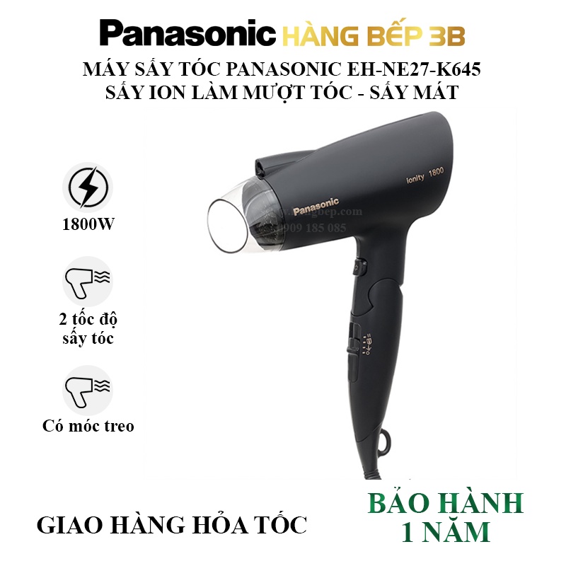 Máy sấy tóc Panasonic EH-NE27-K645 - Hàng mới 100% - Hàng Bếp 3B