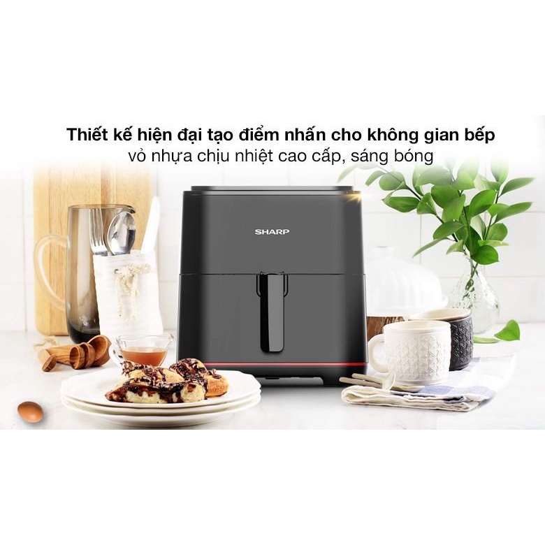 Nồi chiên không dầu 7 lít Sharp KF-AF70EV-BK/KF-AF70EV-ST - Giao hàng hỏa tốc - Hàng Bếp 3B - Mới 100%