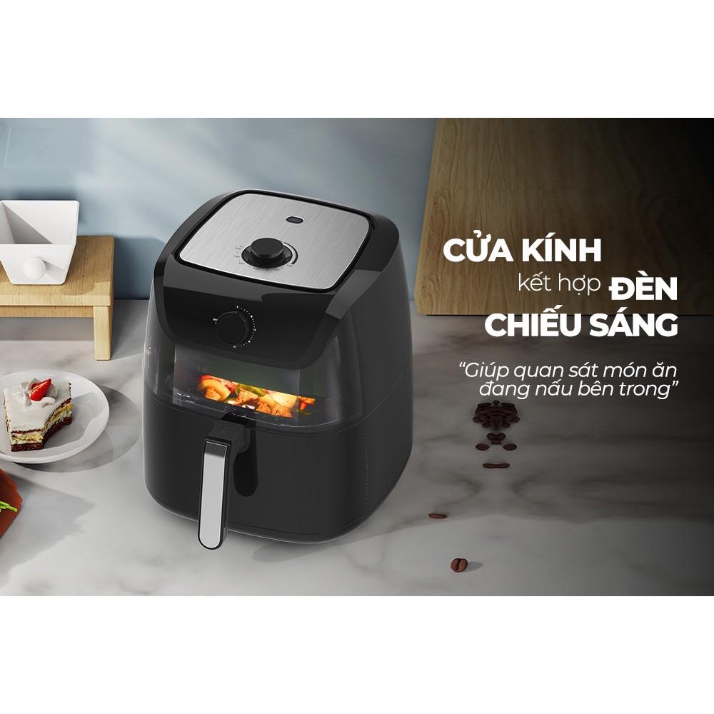 Nồi chiên không dầu Sunhouse SHD4028 - Dung tích 6L - Hàng Bếp 3B