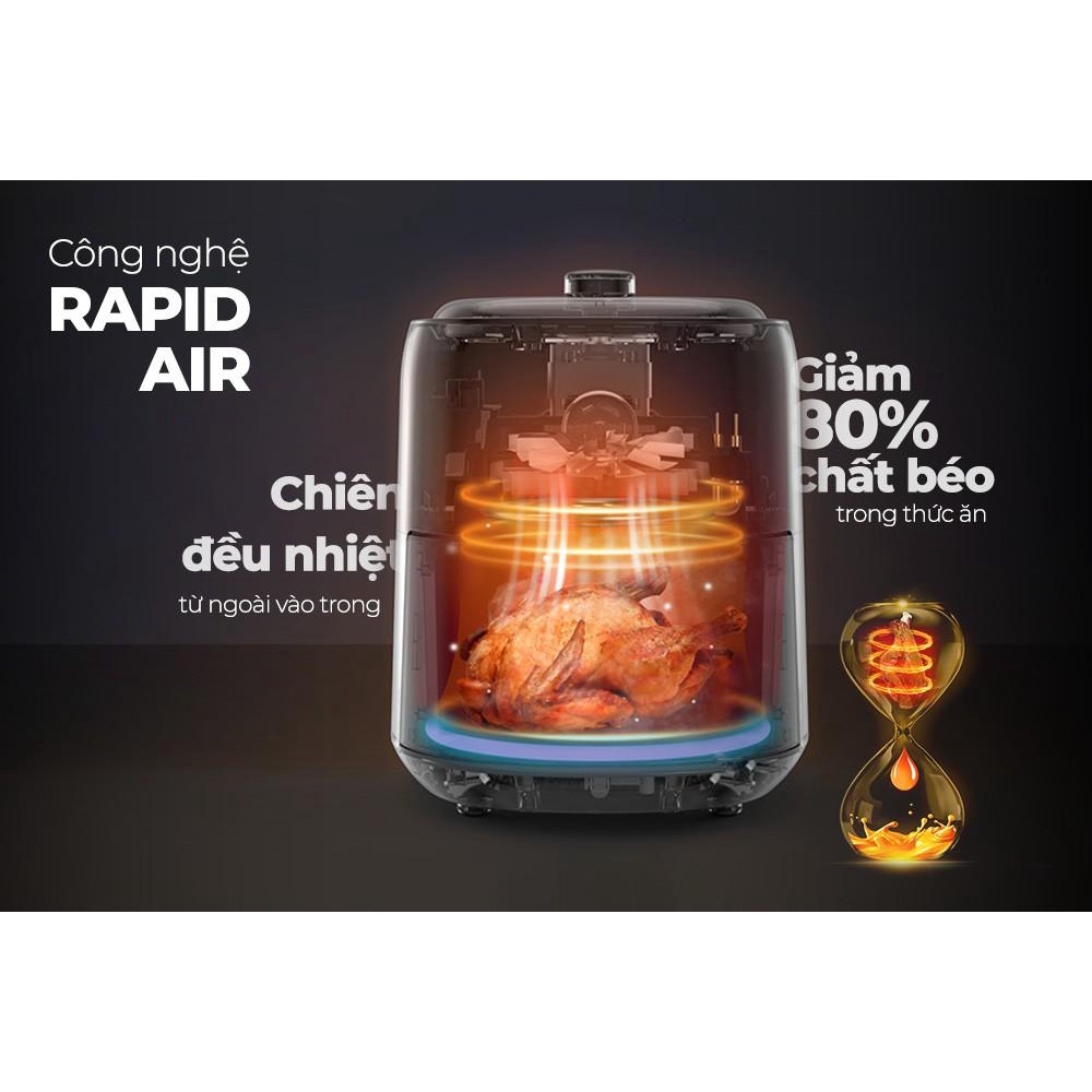 Nồi chiên không dầu Sunhouse SHD4028 - Dung tích 6L - Hàng Bếp 3B