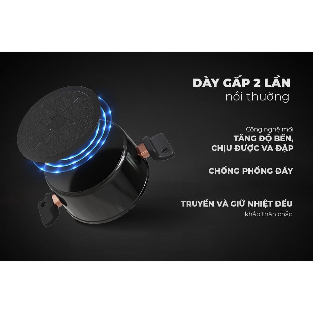 Bộ nồi chảo chống dính ULtra Titanium Sunhouse ST2210B đa kích cỡ -  Hàng Bếp 3B