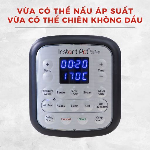 Nồi áp suất điện kết hợp chiên không dầu Instant Pot Duo Crisp 11 in 1 (8 lít) - Giao hàng miễn phí
