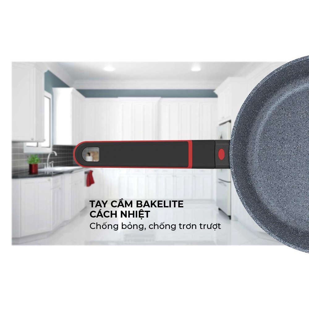 Chảo đúc chống dính sử dụng bếp từ Sunhouse Full Induction Infinity IF20M/IF24M/IF26M/IF28M - Hàng Bếp 3B