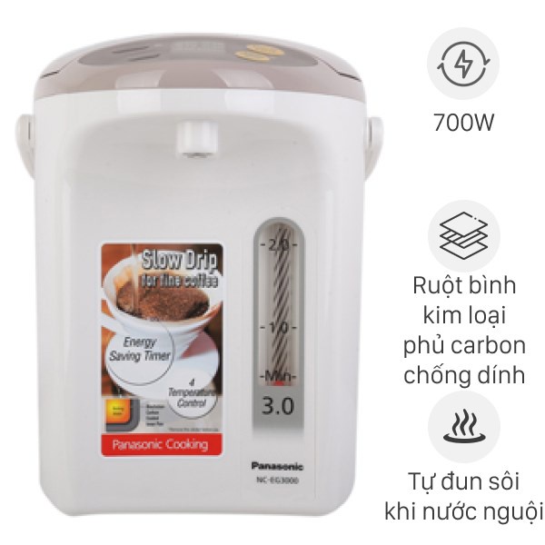 Bình thủy điện Panasonic NC-EG2200CSY/EG3000CSY/EG4000CSY - Bảo hành chính hãng 1 năm