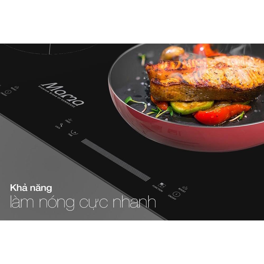 Bếp đôi điện từ hồng ngoại Sunhouse MMB888EI - Bảo hành tại nhà - Hàng Bếp 3B miễn phí lắp đặt