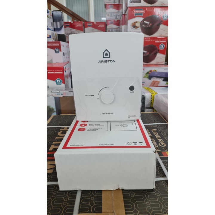 Máy nước nóng trực tiếp có bơm trợ lực Ariston Aures Easy 4.5P - Hàng Bếp 3B