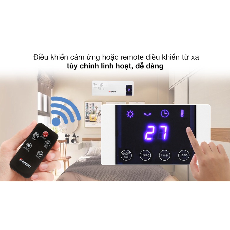 Máy sưởi gốm Rapido RCH2000-D - Chính hãng phân phối