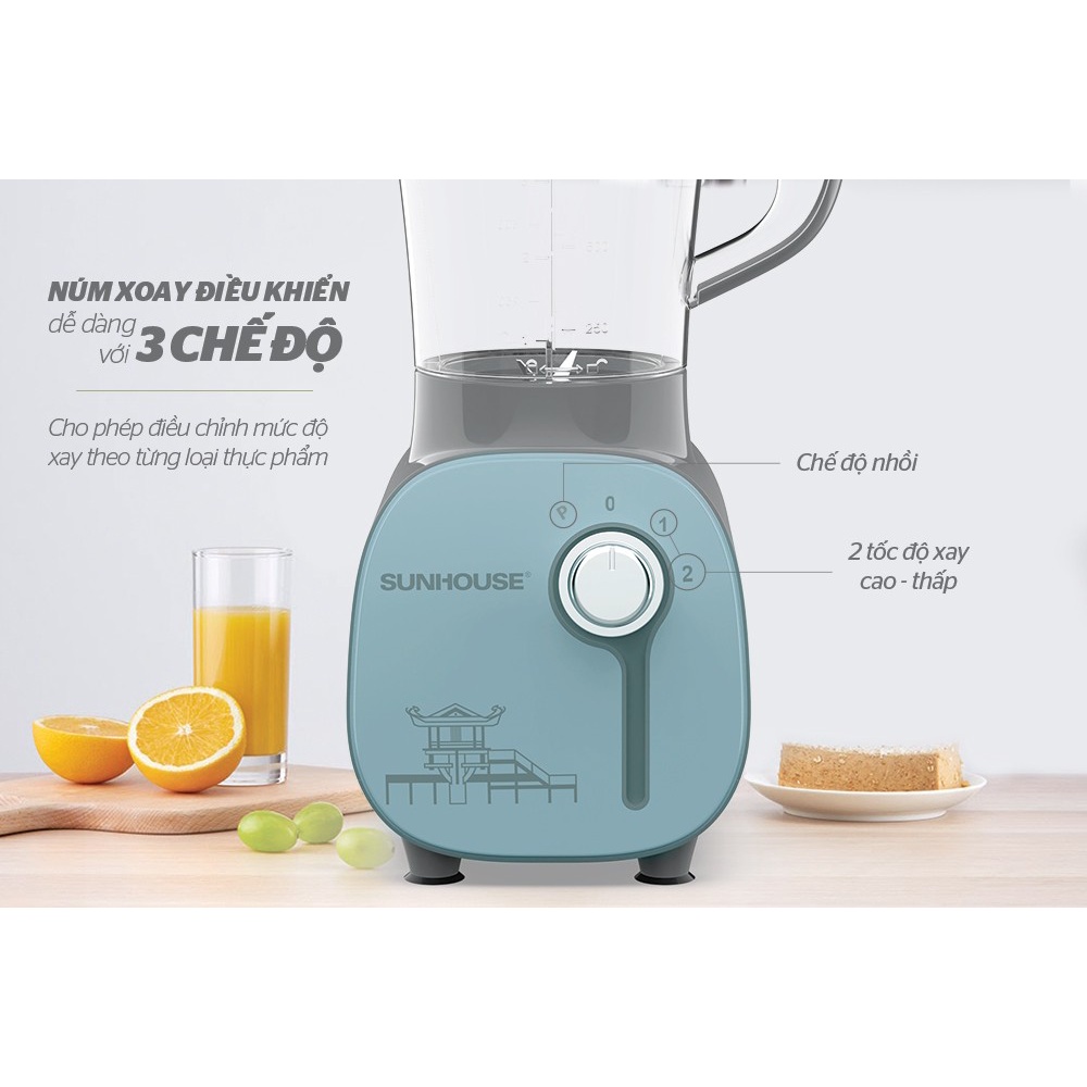 Máy xay sinh tố đa năng Sunhouse SHD5312B - mới 6.2022 - Bảo hành chính hãng 1 năm