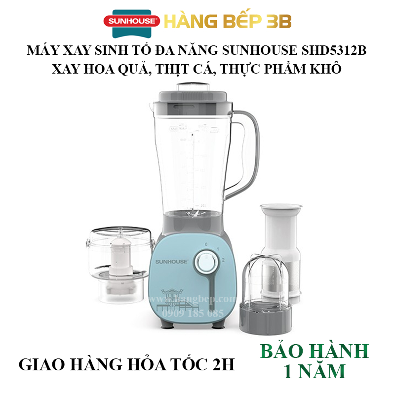 Máy xay sinh tố đa năng Sunhouse SHD5312B - mới 6.2022 - Bảo hành chính hãng 1 năm