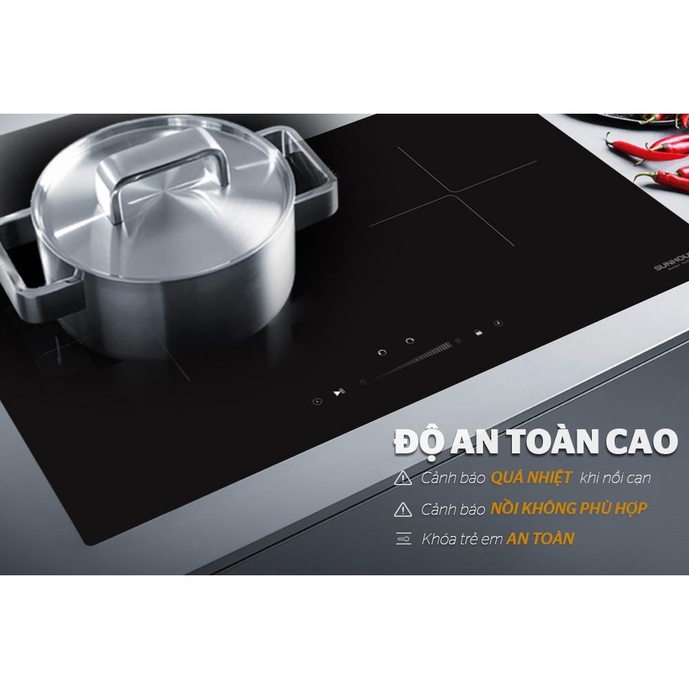 Bếp đôi điện từ Sunhouse SHB-DI02 - Bảo hành tại nhà 3 năm, nhân viên đến nhà