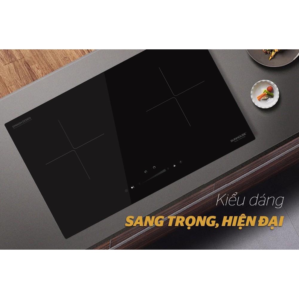 Bếp đôi điện từ Sunhouse SHB-DI02 - Bảo hành tại nhà 3 năm, nhân viên đến nhà