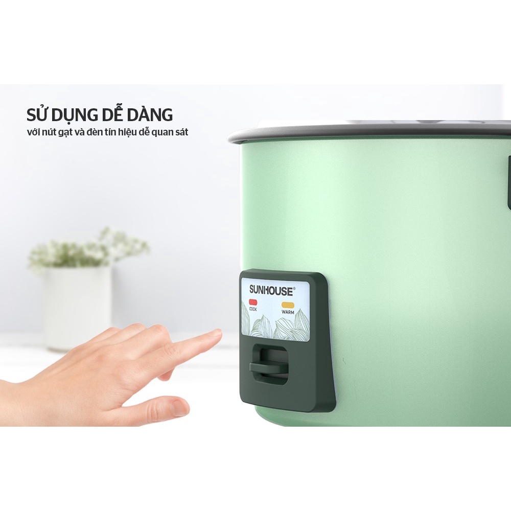 Nồi cơm điện nắp rời Sunhouse SHD8132/SHD8133 - Hàng chính hãng bảo hành 1 năm toàn quốc