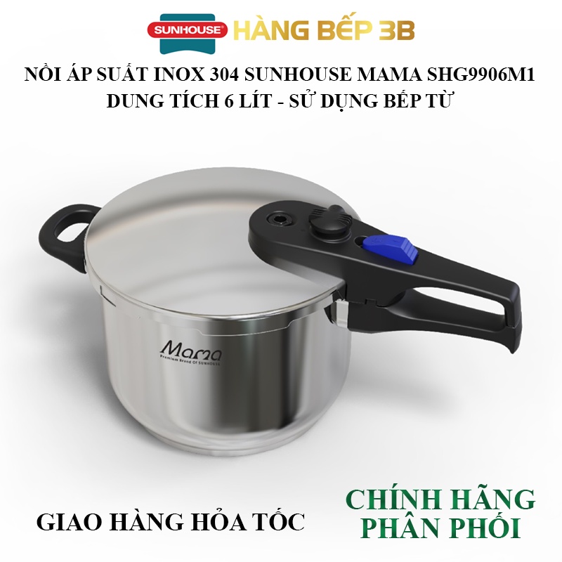 Nồi áp suất inox 304 Sunhouse MAMA SHG9906M1 - Sử dụng bếp từ