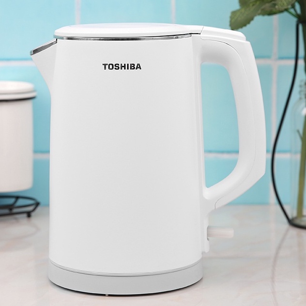 Bình đun siêu tốc 2 lớp Toshiba 1.5 lít KT-15DS1PV - Hàng chính hãng, bảo hành 12 tháng