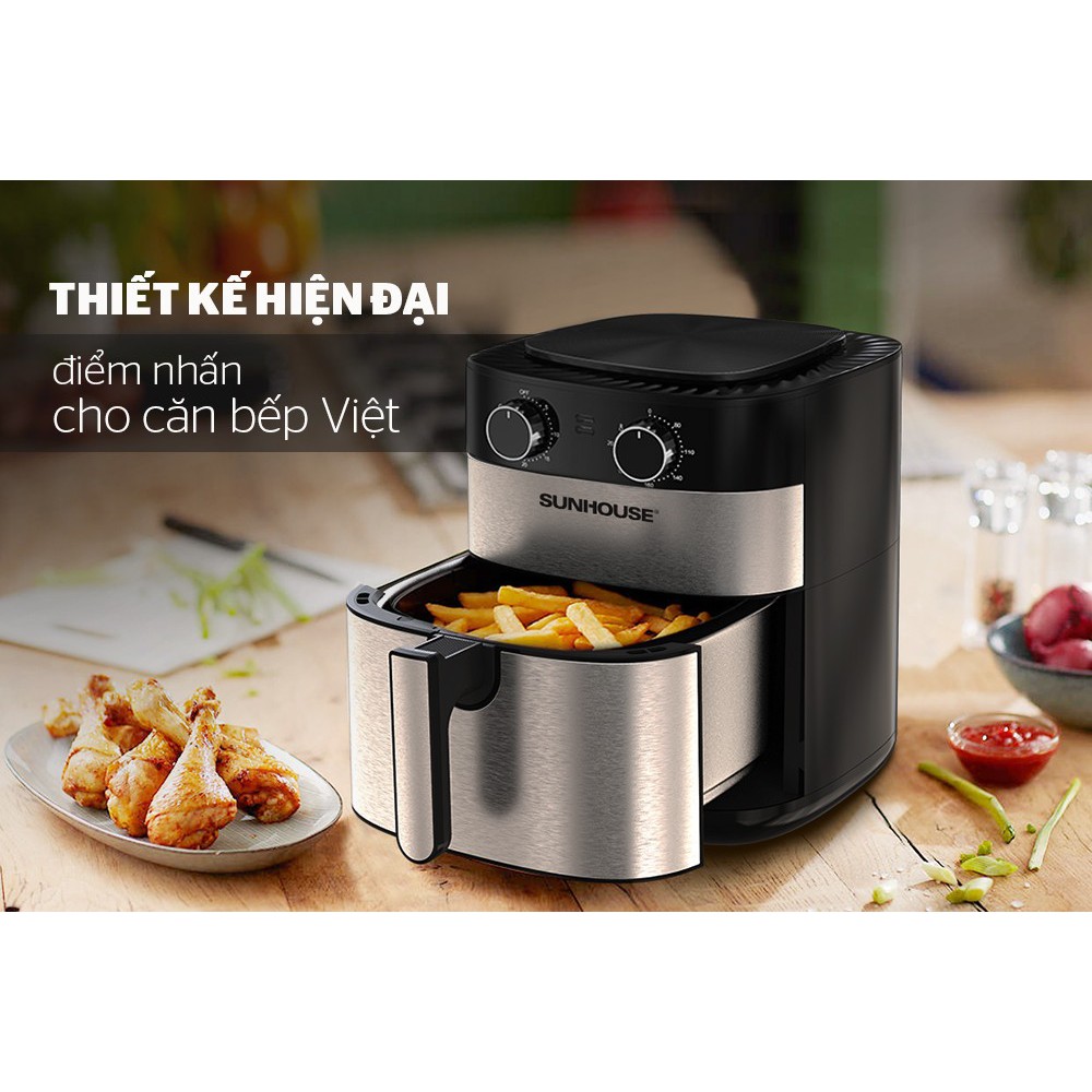 Nồi chiên không dầu Sunhouse 6 lít SHD4026 [model mới 12.2021] - Bảo hành hãng 12 tháng