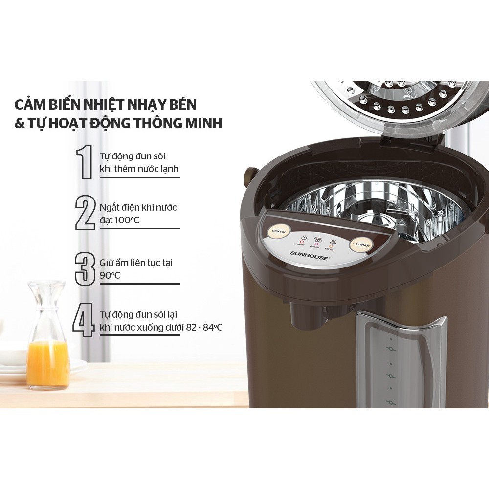 Bình thủy điện Sunhouse 3.5 lít SHD1535C/SHD1535/SHD1533 - Bảo hành chính hãng 12 tháng