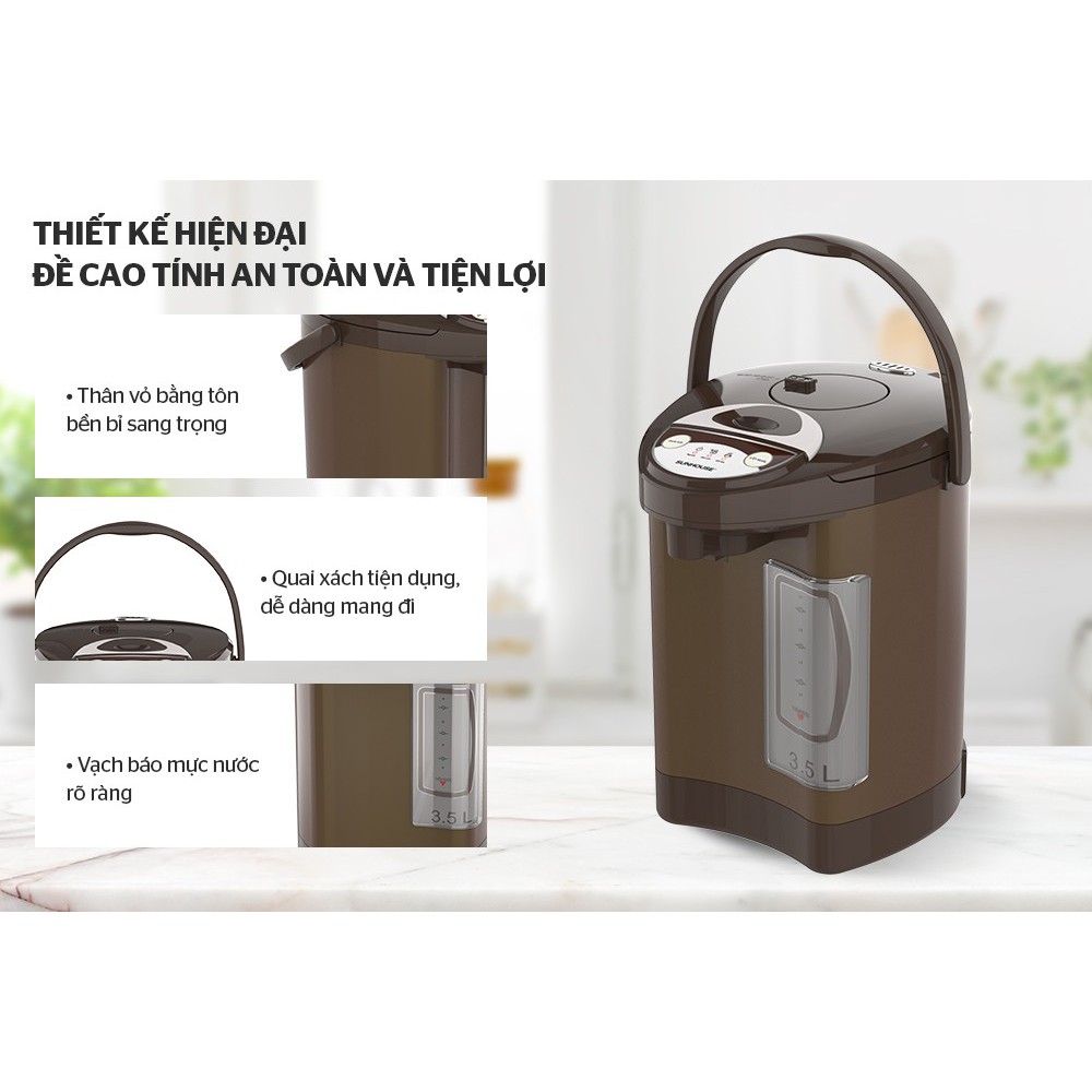 Bình thủy điện Sunhouse 3.5 lít SHD1535C/SHD1535/SHD1533 - Bảo hành chính hãng 12 tháng
